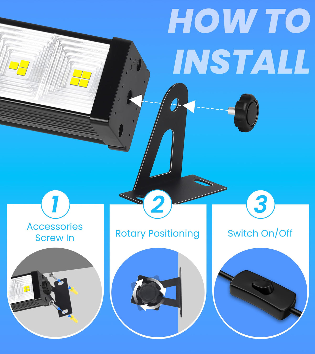 TigQiang plug-in shop light delivers simple setup with wide-area illumination.