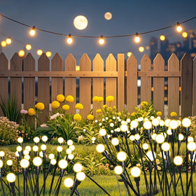 Tigrelight 4 pack solar firefly lights with dual modes for ambience