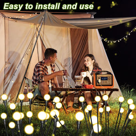 Tigrelight 4 pack solar firefly lights operating dusk to dawn function