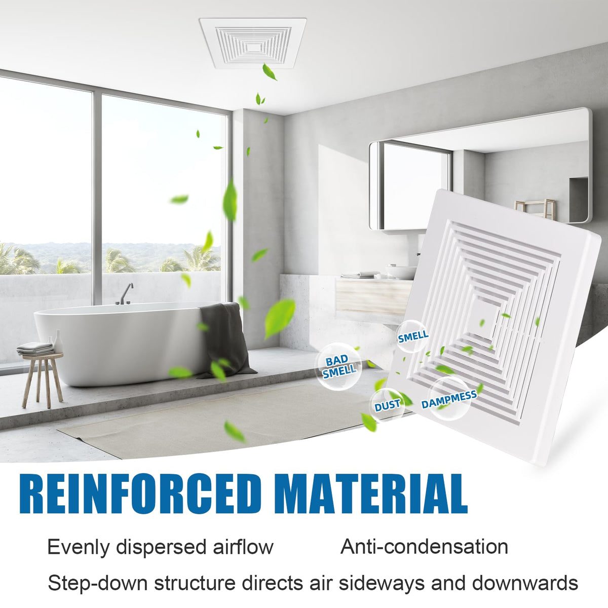 TIHCXNY BP90 ceiling and wall compatibility demonstrates versatile placement options.
