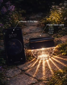 TIJNN solar deck light with no wires, easy installation in minutes.