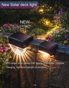 TIJNN solar fence light IP65 outdoor use enhances yard safety and ambiance.