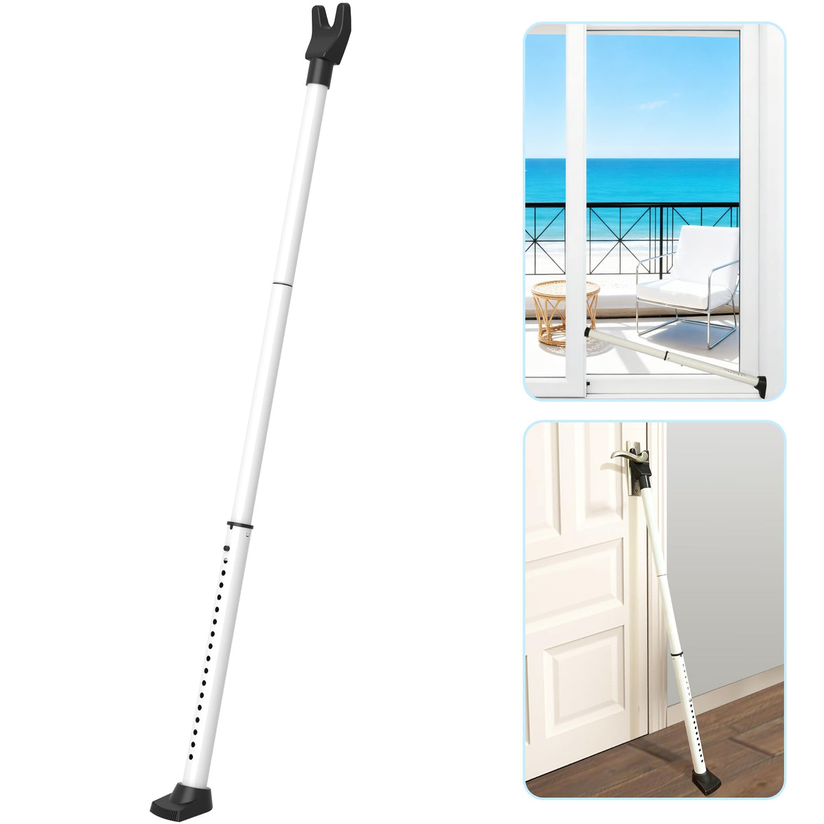 TIKELLY upgraded door security bar extended length for versatile home security