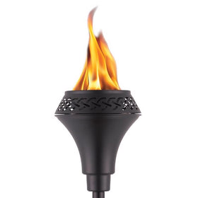 TIKI Island King 65-Inch Torch black metal finish enhances outdoor decor