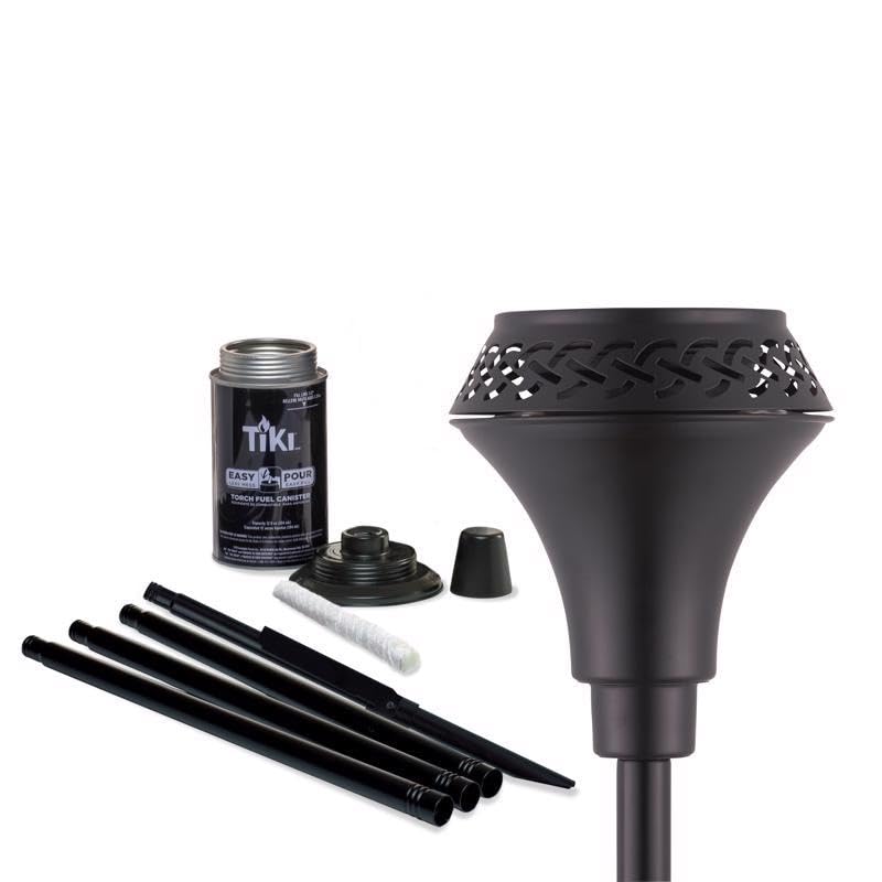 TIKI Island King 65-Inch Torch wind-resistant design keeps flames steady outdoors