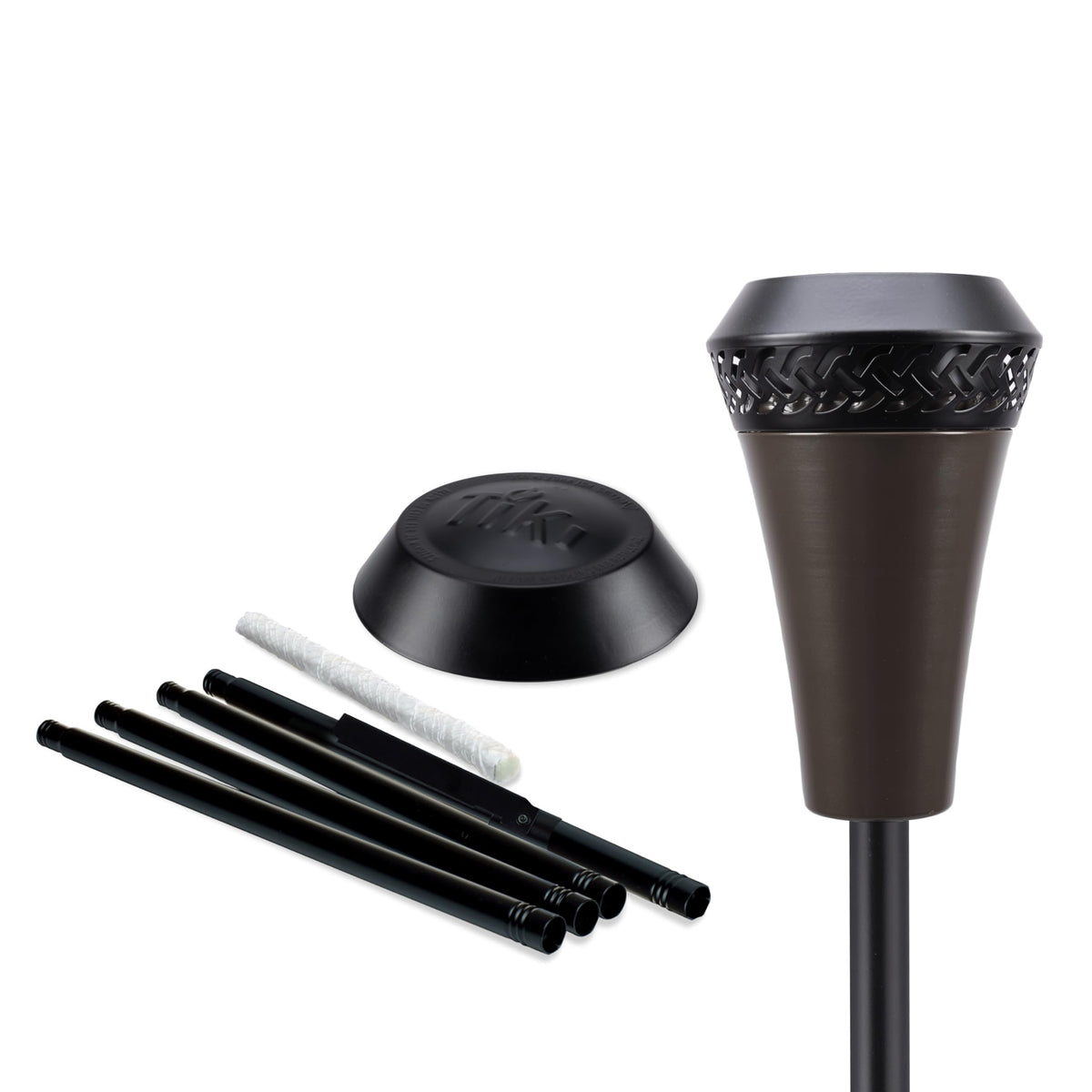 TIKI Island King 65in Torch includes magnetic snuffer for safe extinguishing.