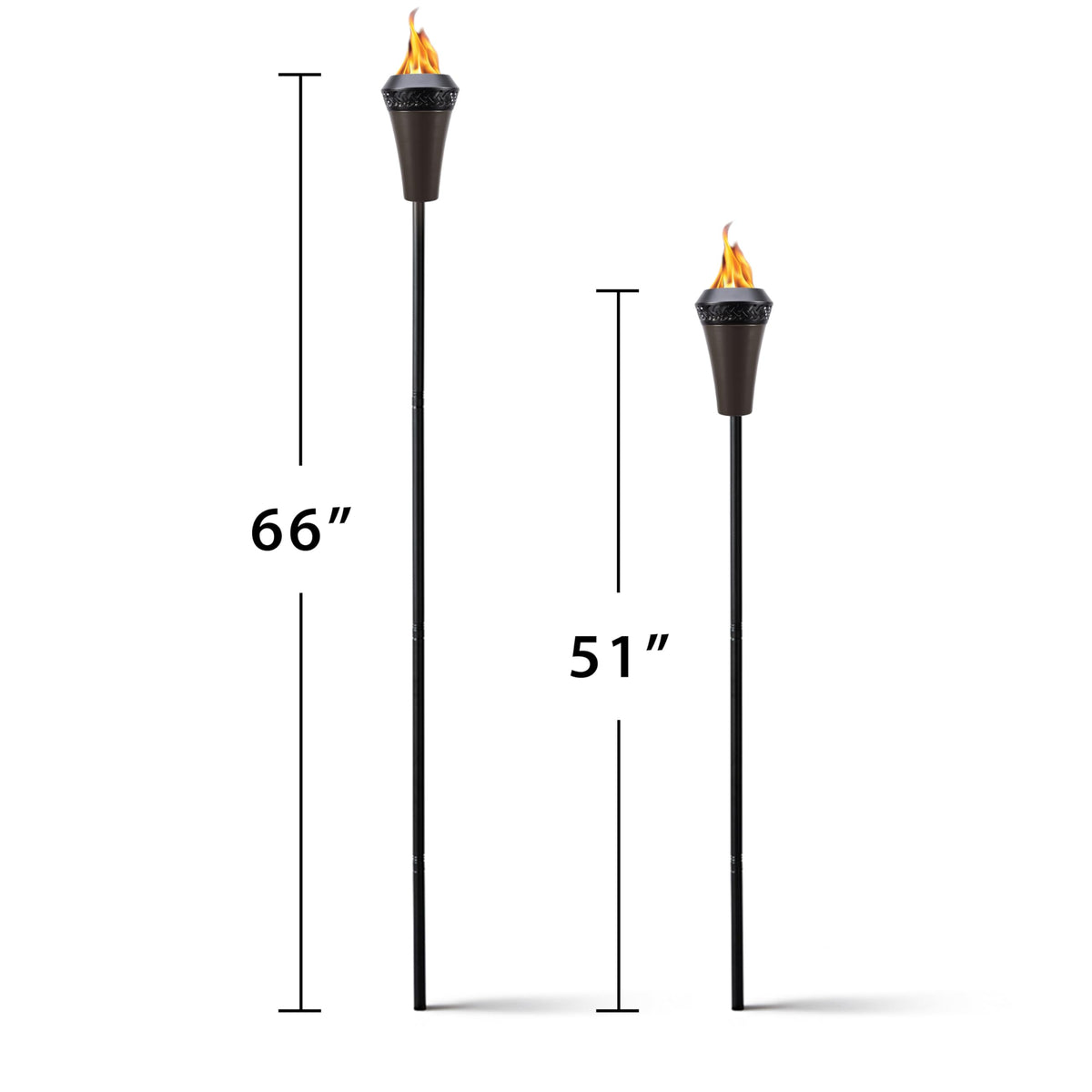 TIKI Island King 65in Torch features Twist & Pour refill for mess-free fueling.