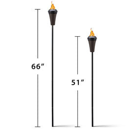 TIKI Island King 65in Torch features Twist & Pour refill for mess-free fueling.