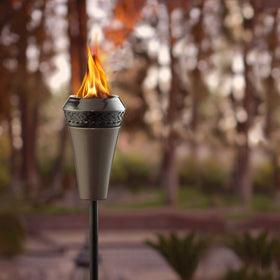 TIKI Island King 65in Torch showcases weather-resistant design for reliable outdoor use.