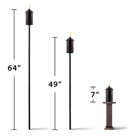 TIKI fiberglass wick provides steady burn and longer performance.