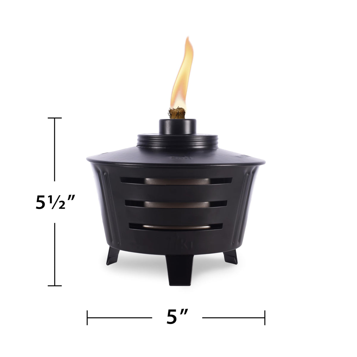 TIKI Mini Pit Table Torch creates cozy ambiance for patio, backyard, or cabin spaces.