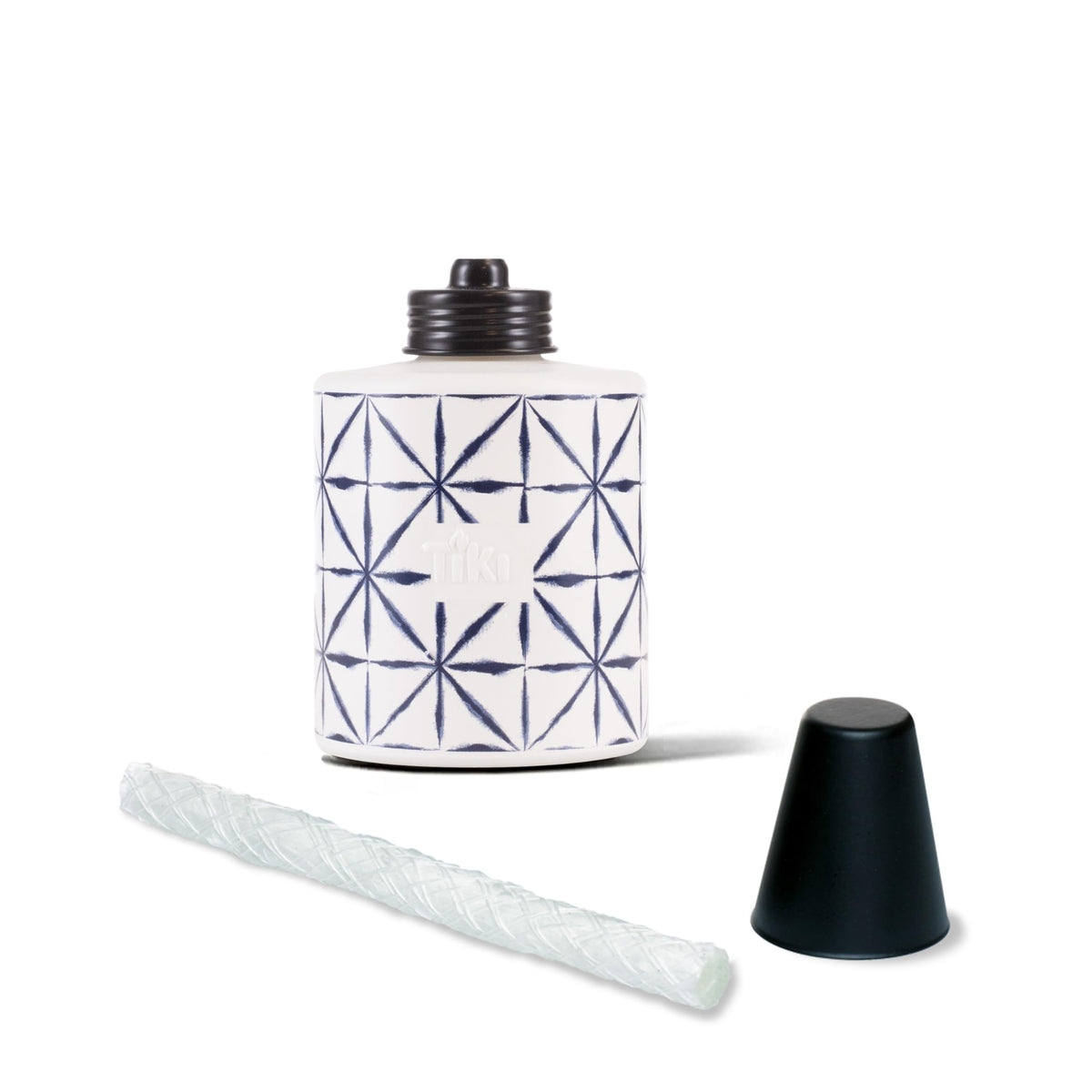TIKI outdoor lighting solution with 3-pack tie-dye torches.