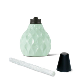TIKI Seaside Escape table torch in blue glass enhances outdoor gatherings