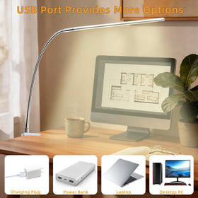 Eye-friendly LED reduces glare for extended reading, makeup, or crafts