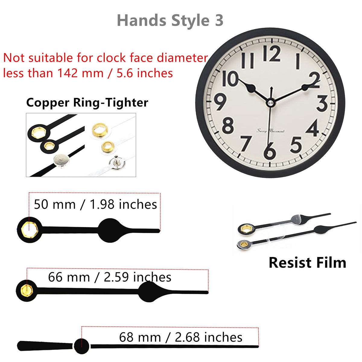 TIKROUND Youngtown 12888 accommodates pendulums up to 35cm length.