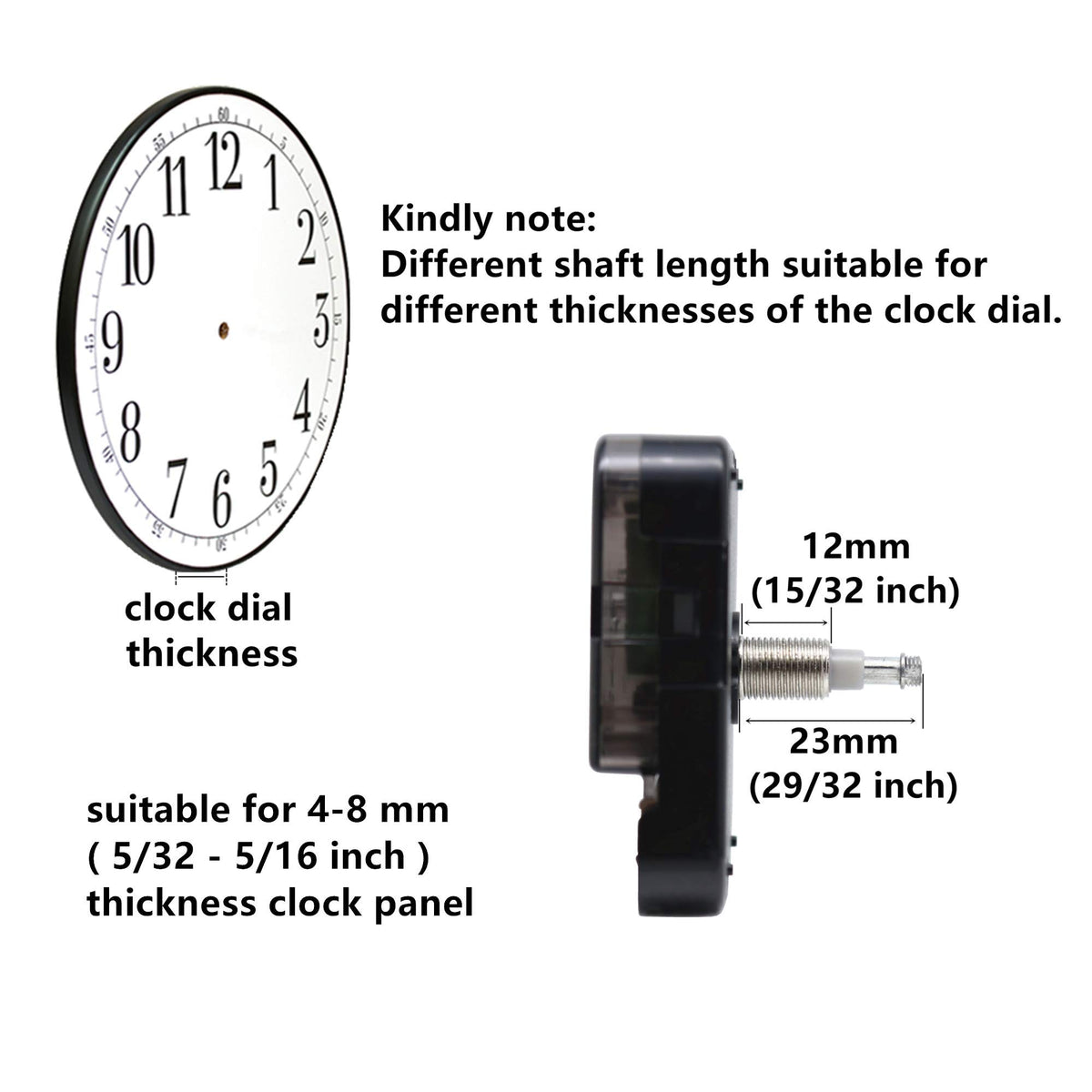 TIKROUND Youngtown twelve inch minute hand for large clock faces.