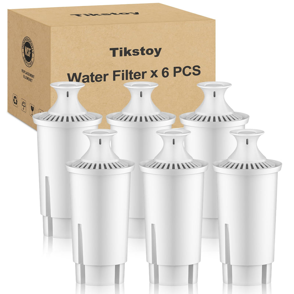 Tikstoy water filter replacement compatible with Brita pitchers demonstrates fit and convenience