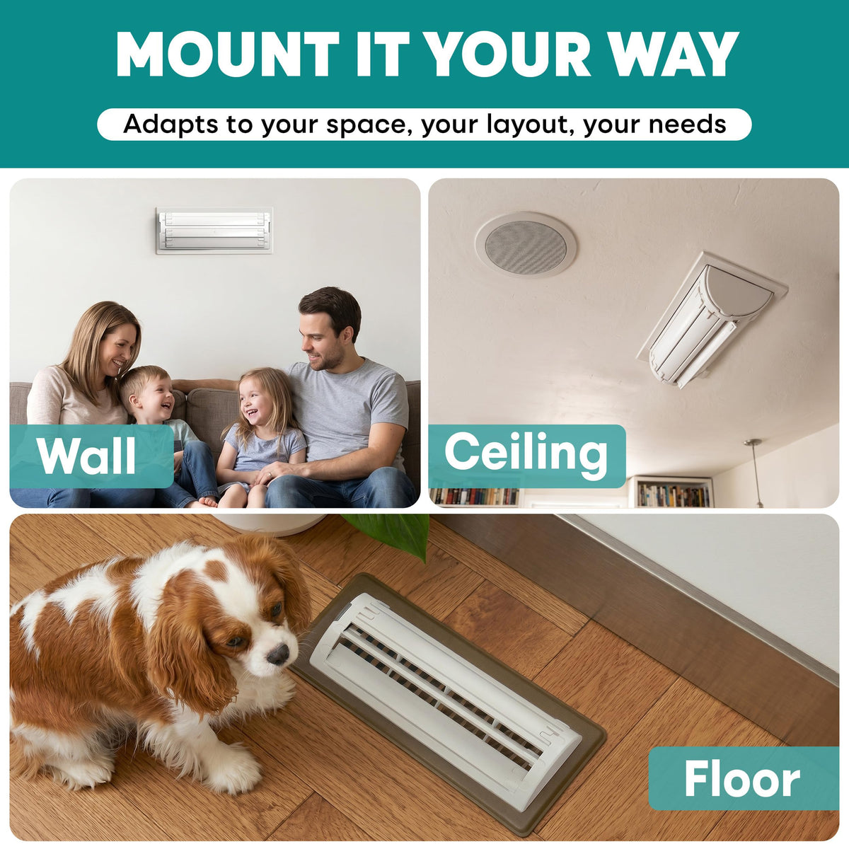 2-pack Tilcore vent deflectors cover multiple rooms or vents