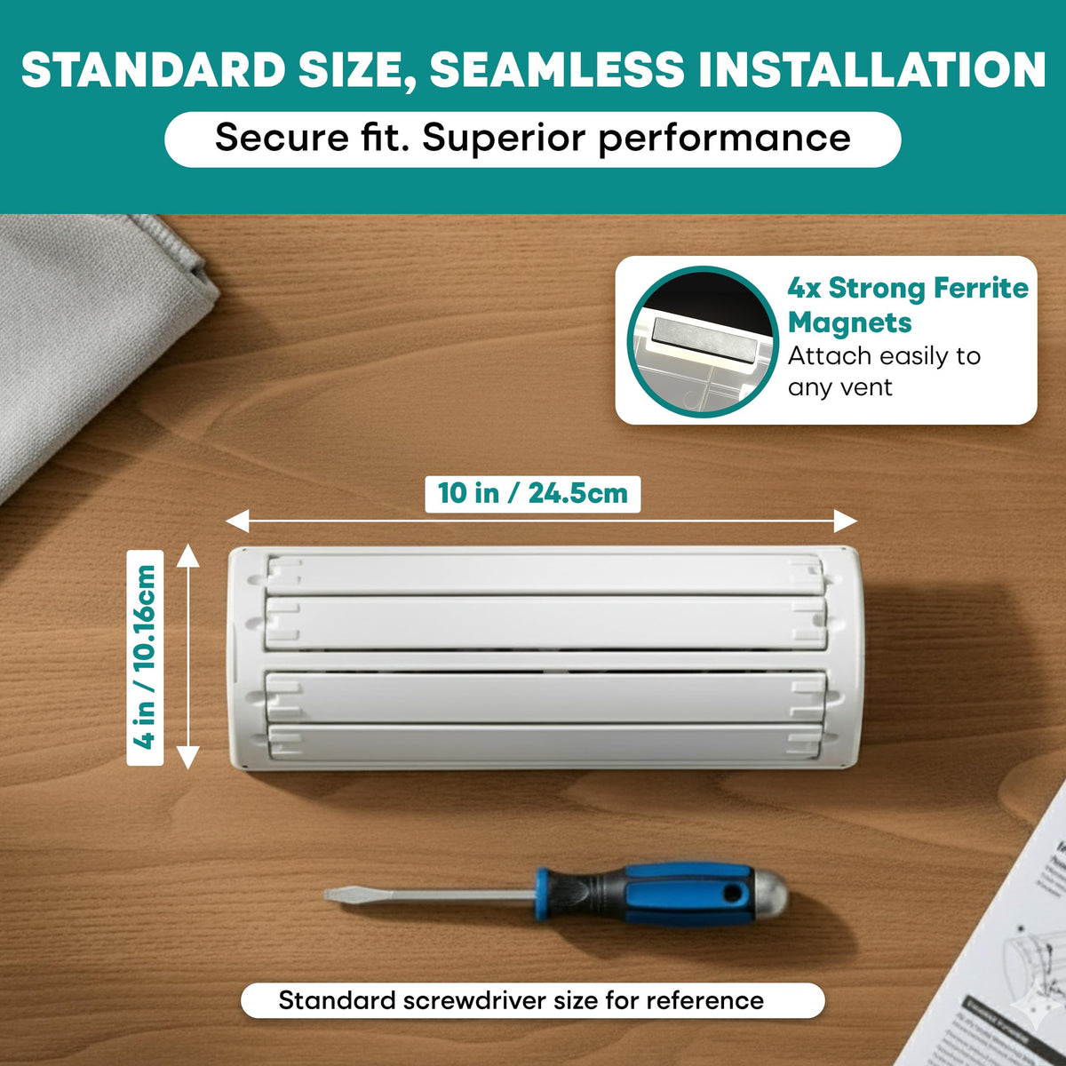 Standard 10x4 inch Tilcore vent cover fits most registers