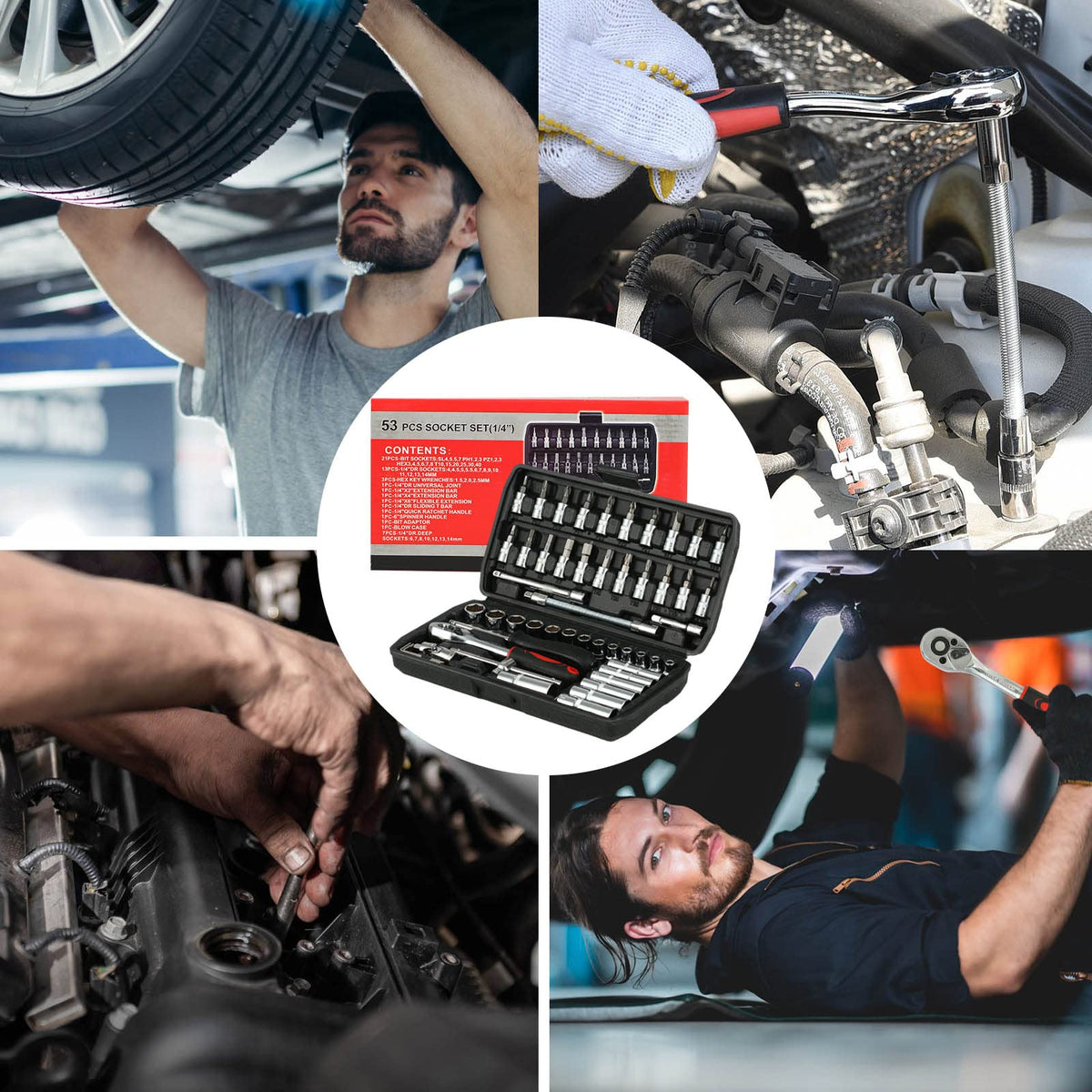 TILIBOTE bit sockets, 21-piece, for versatile screw driving.