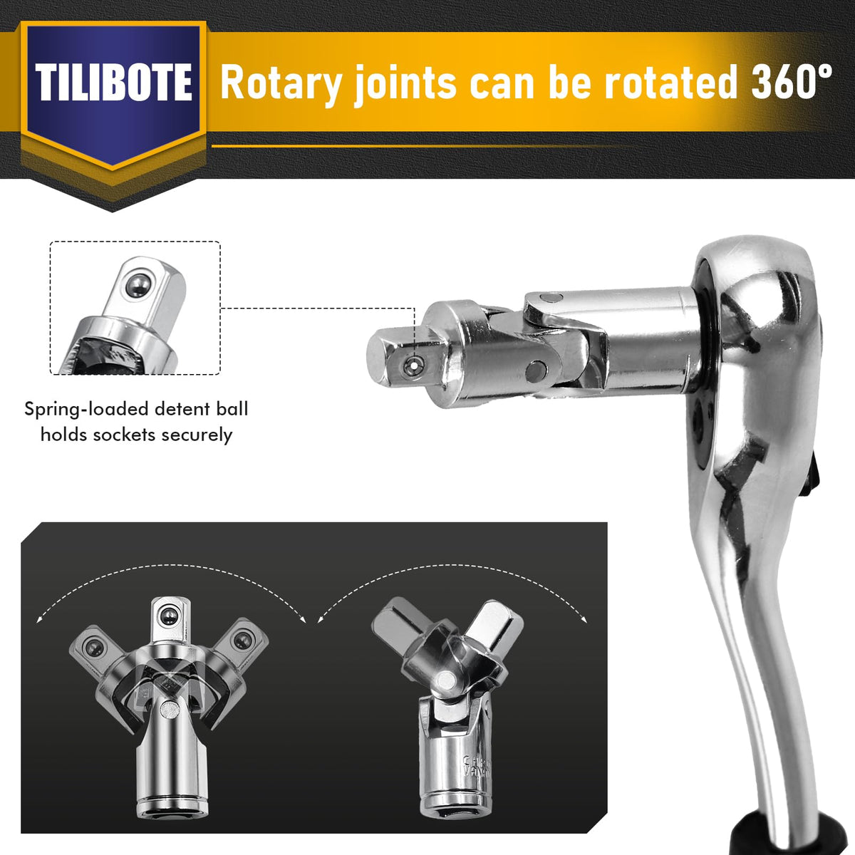 TILIBOTE extension bars and bits showcase flexible configurations for different tasks.