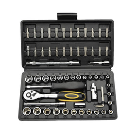TILIBOTE socket wrench set 62-piece overview for automotive and home repairs.