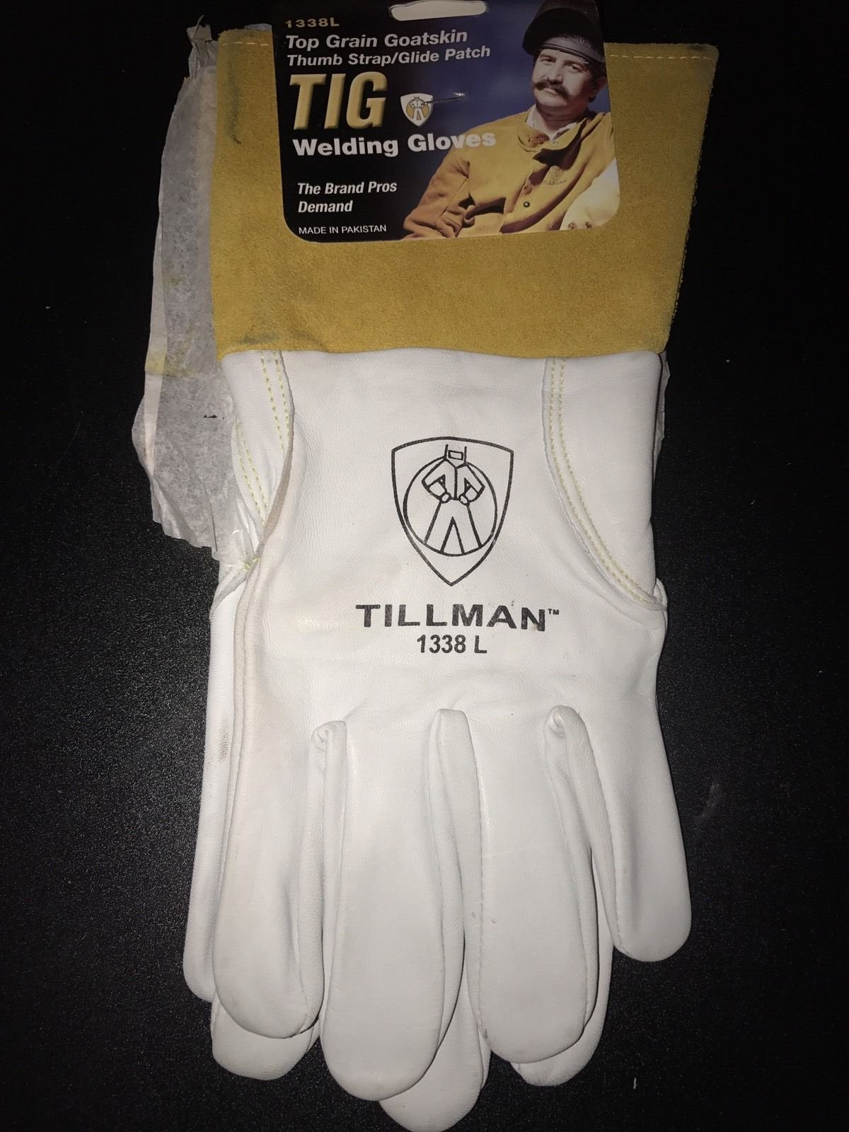 Tillman 1338 TIG glove with glide patch enables smooth welding movement