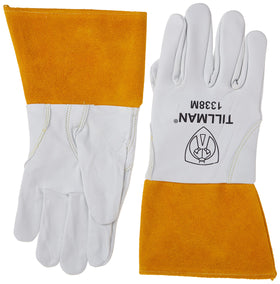 Tillman 1338M goatskin TIG glove front view, offering welding hand protection.