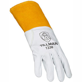 Tillman Tig Welding Gloves with 4-inch cuff provide wrist coverage during TIG welding