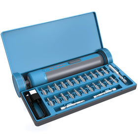 Tilswall blue in-use shot shows cordless operation at home
