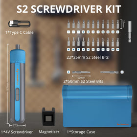 Tilswall blue S2 bit set for durable screwdriving tasks