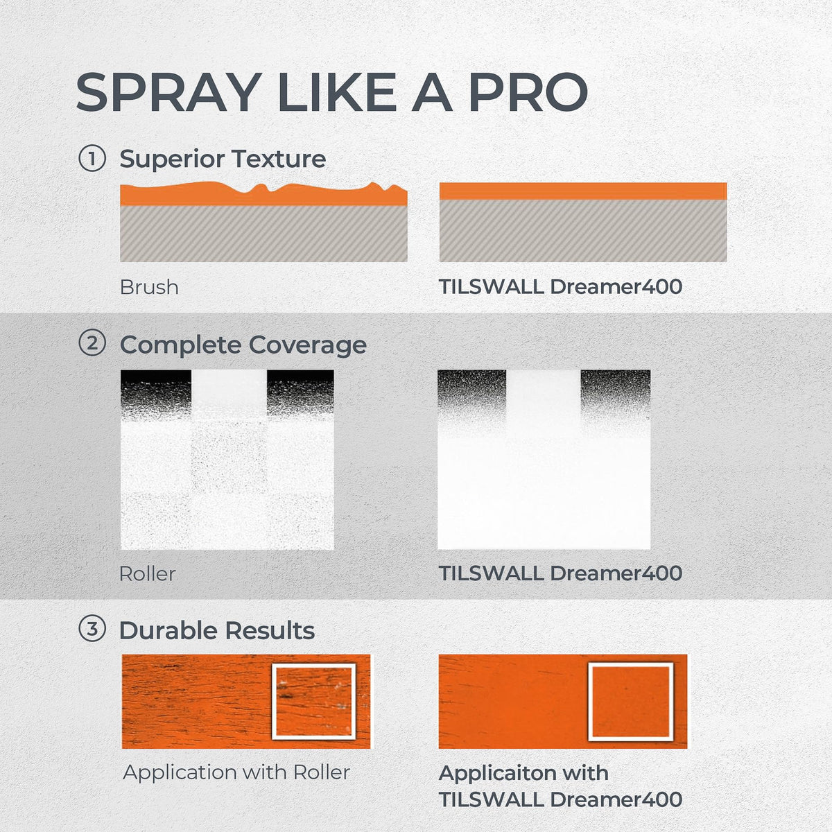 TILSWALL spray for fences and outdoor surfaces applies evenly.