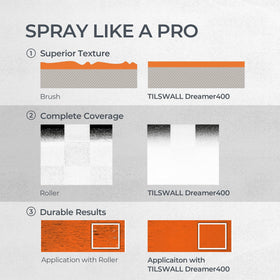TILSWALL spray for fences and outdoor surfaces applies evenly.