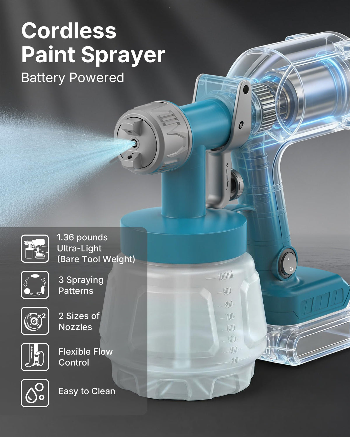 Tilswall spray system highlights adjustable flow control for consistency.