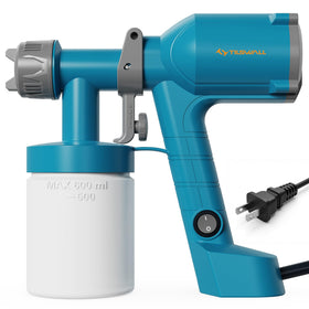 Tilswall paint sprayer with two nozzles enables versatile coatings for furniture and fences.