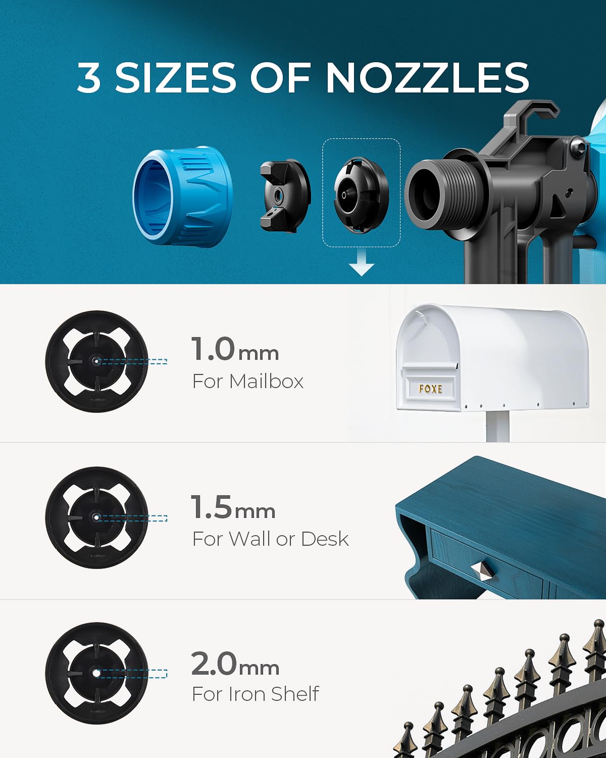Tilswall 1.5mm nozzle for mid-size coverage