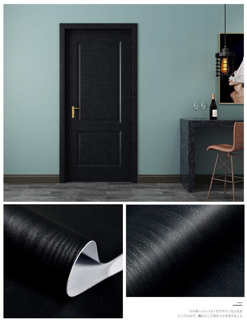 Tiltil Black Wallpaper wall application in living spaces delivers sleek, non-fading look.