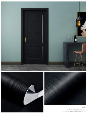 Tiltil Black Wallpaper wall application in living spaces delivers sleek, non-fading look.