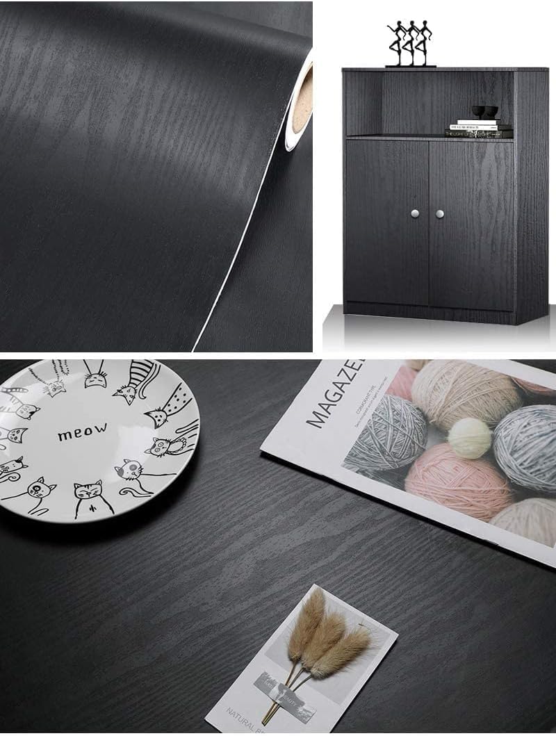tiltil peel-stick wood wallpaper enables effortless upgrades to furniture and shelves.