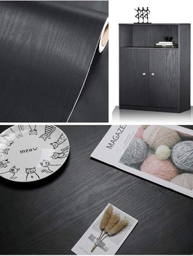 tiltil peel-stick wood wallpaper enables effortless upgrades to furniture and shelves.