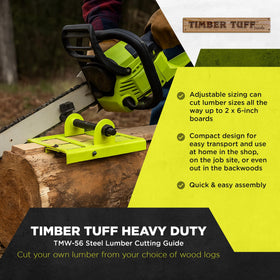 Timber Tuff TMW-56 compact design enables easy transport to job sites.