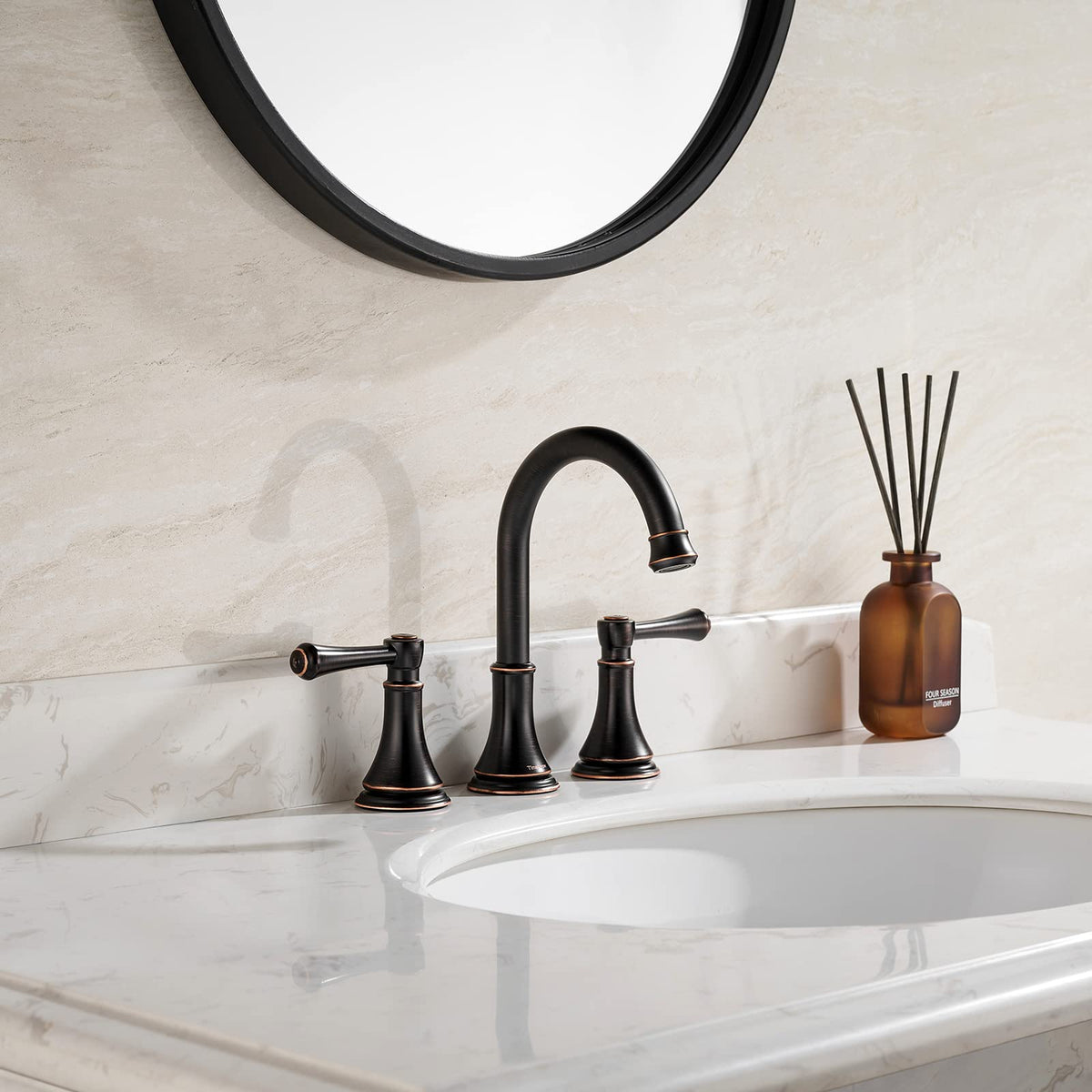 TimeArrow gooseneck 360° swivel spout offers easy sink access