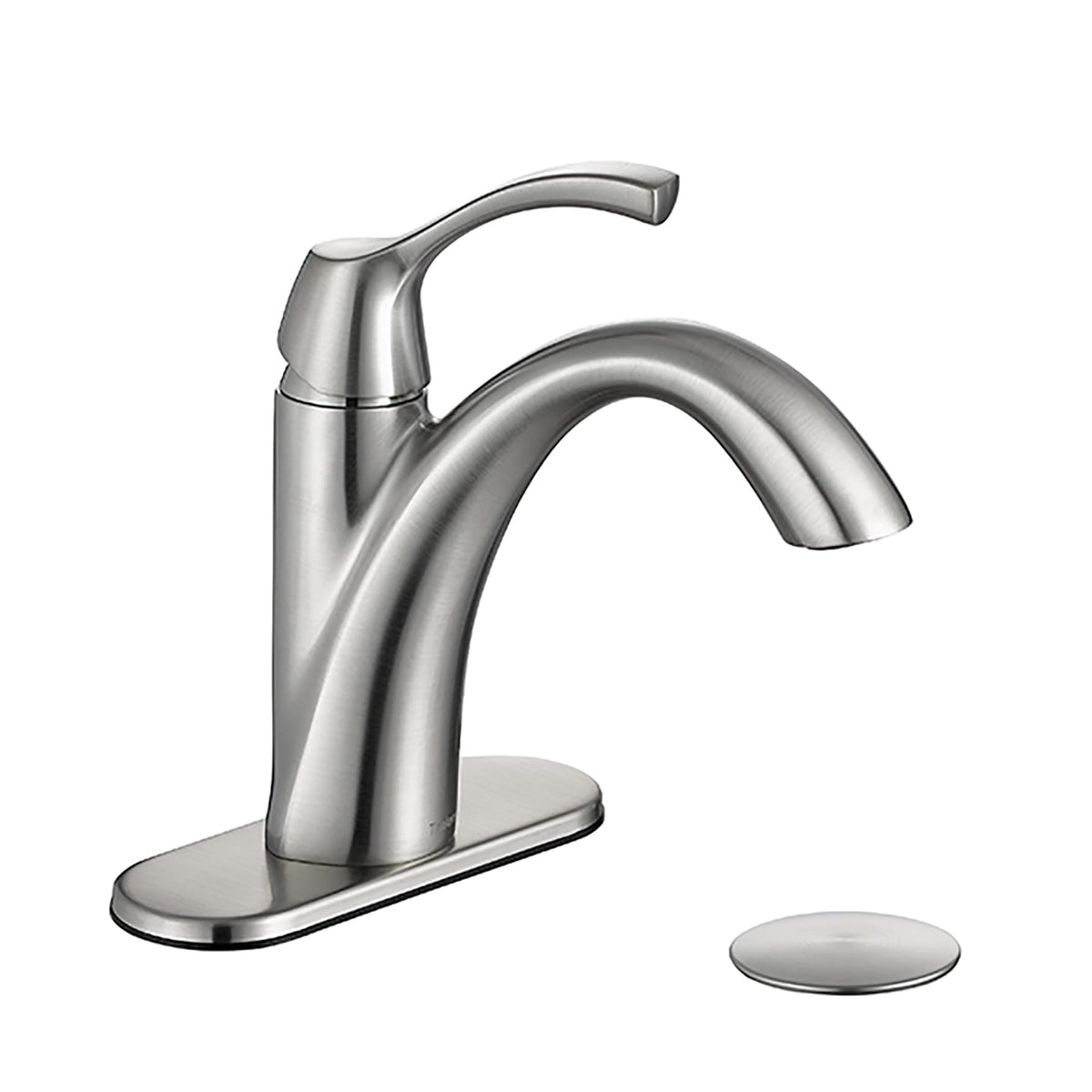TimeArrow TAF206-BN faucet with brushed nickel finish adds durable style to the bathroom.