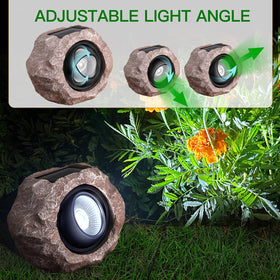 Timeflies Solar Rock Lights auto on/off for hands-free night illumination.