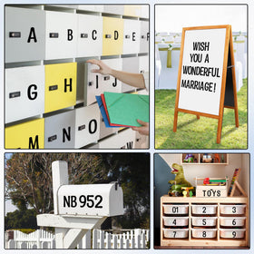 Timenued black font letters provide clear, timeless displays