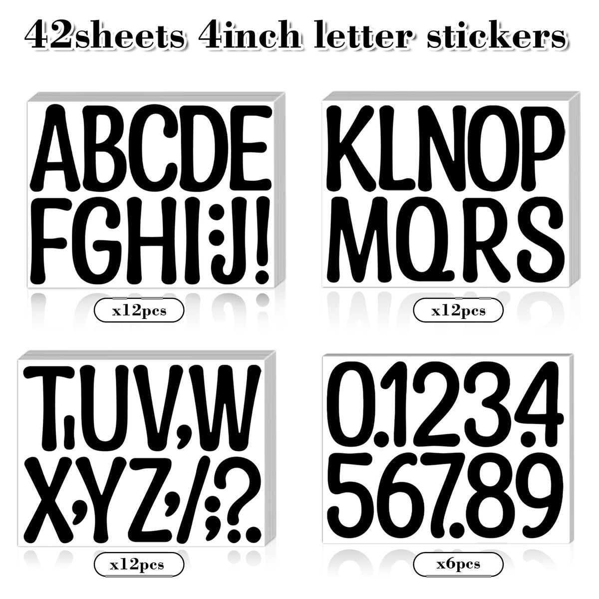 Timenued waterproof letter stickers outdoor-ready for mailboxes and house numbers