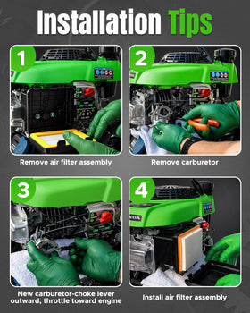 TIMEPAL GCV160 carburetor package included view with complete kit contents.