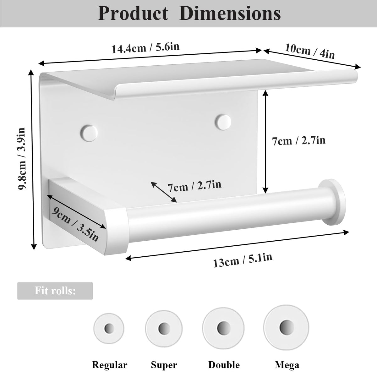 Tindbea screw-mount — visible hardware kit for secure installation.