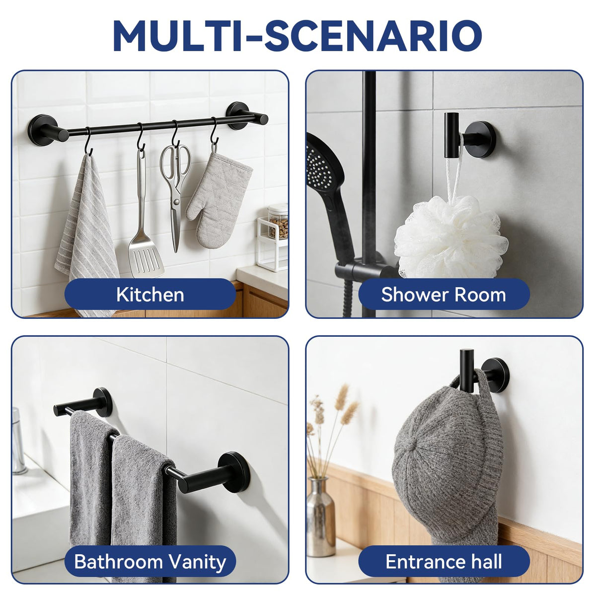 Tinecio concealed-screw wall mounting for a sleek bathroom look.