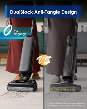 Tineco 180-degree lay-flat design fits under furniture